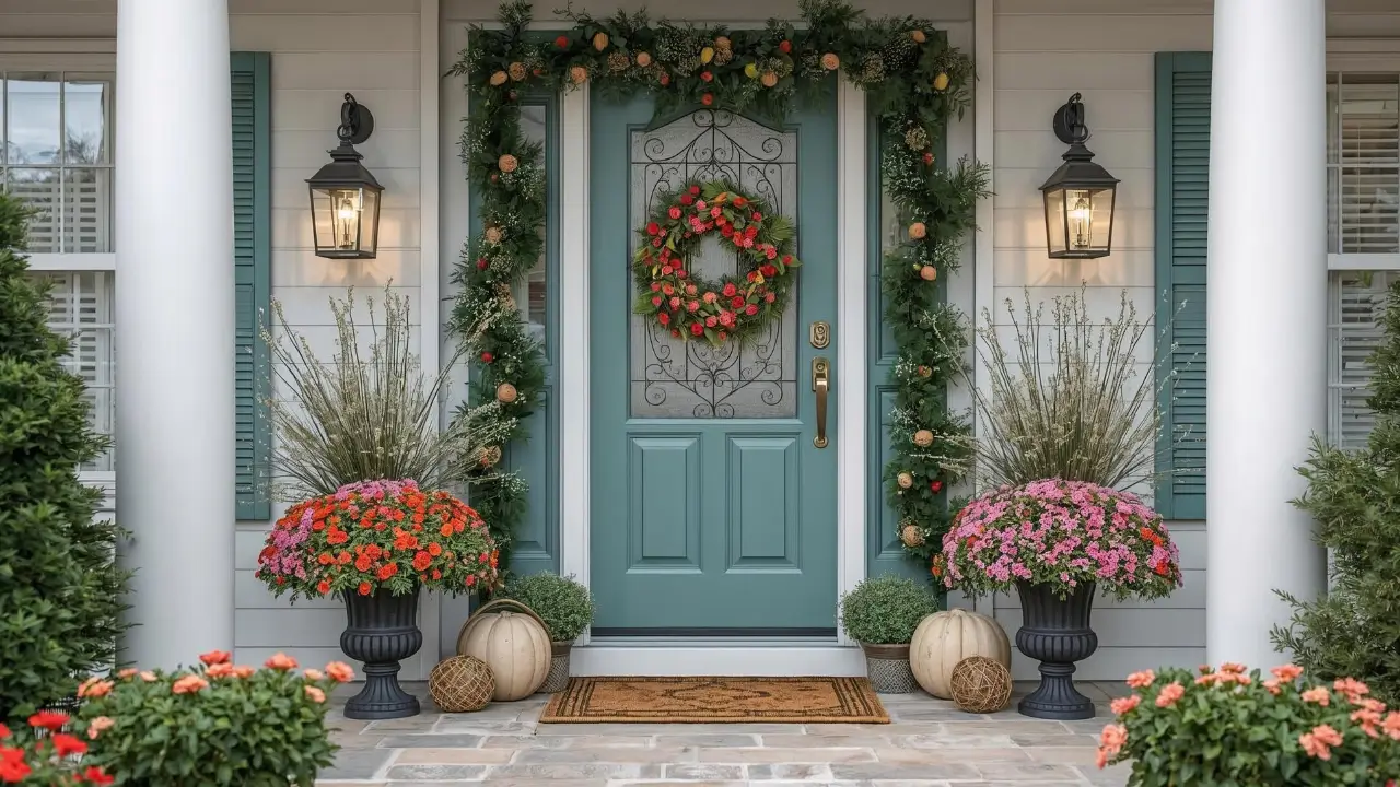 Spring front door decor