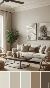 Start with calming base colors