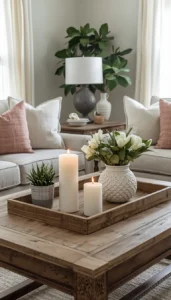 Style coffee tables with simple accents