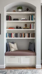 Style shelves with minimal decor