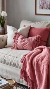 Style throw pillows and blankets