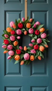 Tulip and Peony Wreaths for Bold Spring Color
