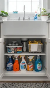 Under Sink Storage for Cleaning Supplies