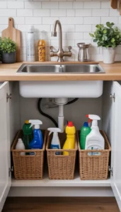 Use bins for spill control