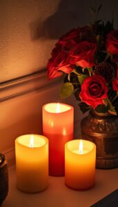 Use candles in different sizes