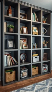 Use cube shelves and organizers