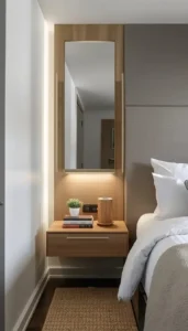 Use floating nightstands