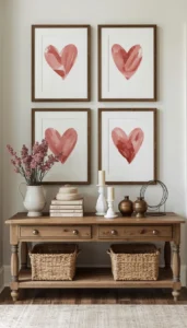 Use framed prints with subtle designs