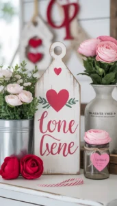 Use handmade signs or tags