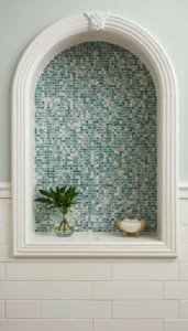 Use mosaics in niches or backsplashes