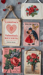 Use old books or postcards