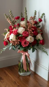 Use roses or seasonal florals