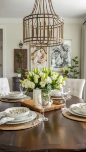 Use simple centerpieces