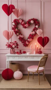 Use soft pinks and warm reds