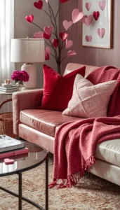 Use soft throw pillows and blankets