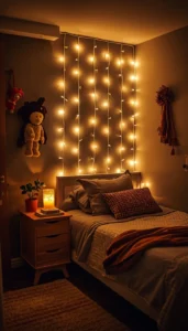 Use string lights or LED strips