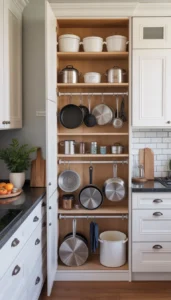 Use vertical rack organizers