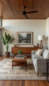 Use walnut or teak finishes