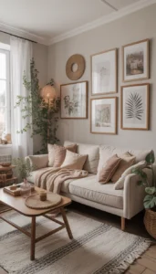 Use wooden or soft toned frames