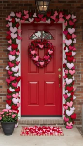 Valentine Door Garland Decorations That Add Soft Detail