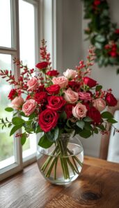 Valentine’s Day Decor Using Florals and Greenery