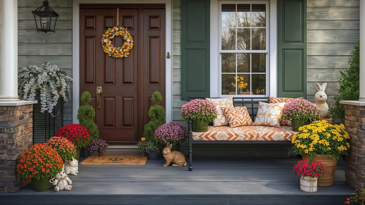 spring porch decor