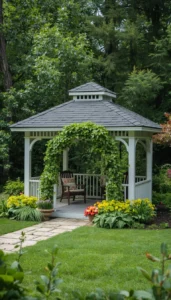 Add Climbing Plants and Greenery Around the Gazebo