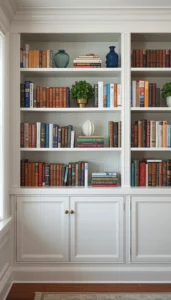 Add Decorative Items Between Books