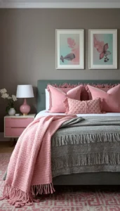 Add Pink Pillows and Throws