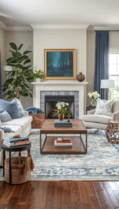 Add a Statement Rug to Define the Seating Area