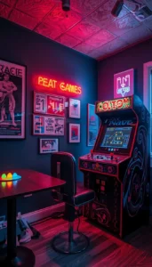 Arcade Inspired Game Room Design