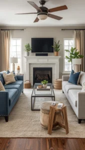 Arrange furniture around a central focal point