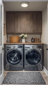 Basement Laundry Room with Folding Station