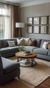 Choose a large sectional sofa for shared seating