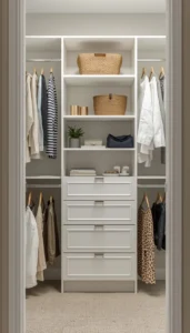 Choose light colors inside the closet