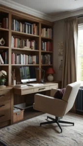 Cozy Reading Corner in Home Office