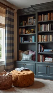 Cozy Reading Nook Library Design