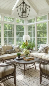 Cozy Seating Sunroom Decorating Ideas