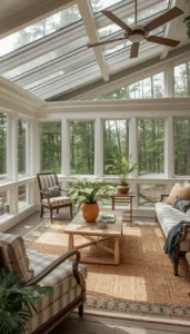 Cozy Sunroom Lounge Area Ideas