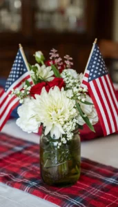 Create a Centerpiece with Flowers and Flags