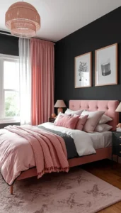 Cute Black and Pink Bedroom Ideas