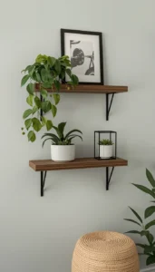 Decor Idea Add Compact Decorative Shelves