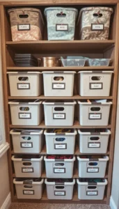 Decor Idea Add Labeled Storage Boxes