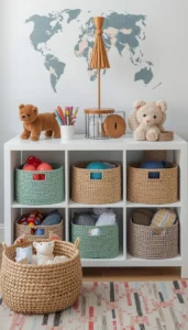 Decor Idea Add Storage Bins or Baskets