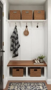 Decor Idea Add Woven Baskets for Storage