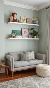 Decor Idea Install Low Bookshelves