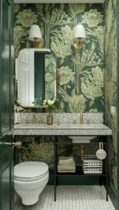 Decor Idea Match Wallpaper with Simple Fixtures