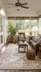 Decor Idea Use an Area Rug for Warmth