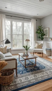 Decor Idea Use an Area Rug to Define the Space