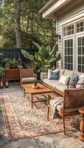Decor Idea Use an Outdoor Rug for Definition